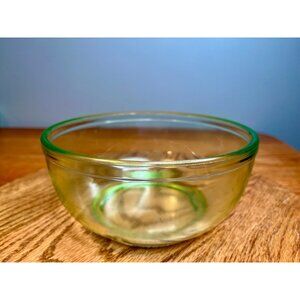 1930s  Uranium Green  Depression glass Vintage Mixing Bowl